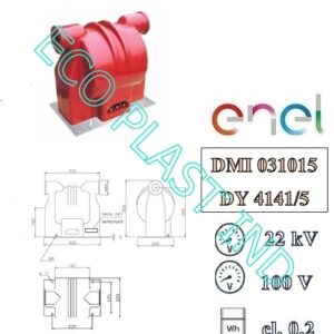 53 58 82 DY 4141/5 Transformator de masura tensiune MT, m. interior, suport, 22/0.1 kV, 25 VA