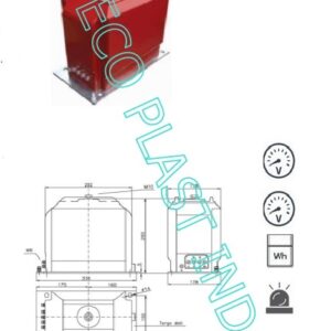 DTY 20  Transformator de masura tensiune MT, m. interior, suport, primar monofazat, 20/V3/0,1/V3/0,1/3kV; 0,5/3P; 15/50VA